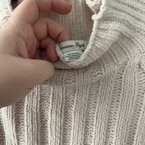 Cream American Eagle Knit Sweater - Picture 2 of 3